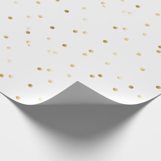 Cadeaupapier - Wit met Gouden Stippen (Hoek)