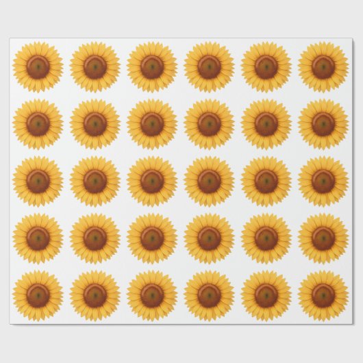 Cadeaupapier - Zonnebloem (Vlak)
