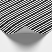 Cadeaupapier | Zwarte witte strepen (Hoek)