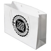 Cadeaupapieren zak met uw bedrijf logo Groot Cadeauzakje (Achterkant Gekanteld)