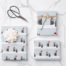 Cadeaupapierenset met vakantiepinguïns