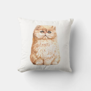 Cadeaupoot met waterverf kat voor moeder kussen