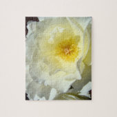 Cadeaupuzzel Witte Gele Pastel Rozen Bloemen Legpuzzel (Verticaal)