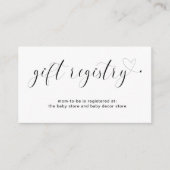 Cadeauregister — Baby shower met roze crème Informatiekaartje (Voorkant)