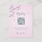 Cadeauregister QR-code | BABY SHOWER Informatiekaartje (Voorkant)