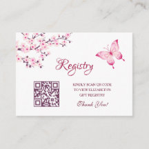 Cadeauregister QR-code | Baby shower van de vlinde