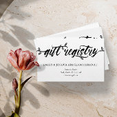 Cadeauregister voor penseelkalligrafie charmeren informatiekaartje