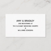 Cadeauregister zwart en wit Casual handschrift Informatiekaartje (Achterkant)