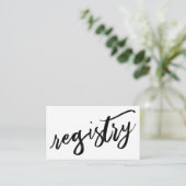 Cadeauregister zwart en wit Casual handschrift Informatiekaartje (Staand voorkant)