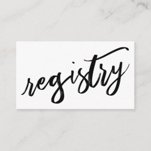 Cadeauregister zwart en wit Casual handschrift Informatiekaartje