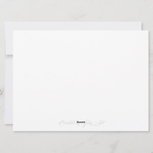 Cadeauruil Uitnodiging voor vakantie 6,5 inch x 8, (Achterkant)