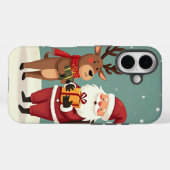 Cadeauruil van Santa en Rudolph Case-Mate iPhone Case (Achterkant (horizontaal))