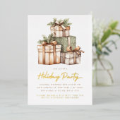 Cadeauruil Witte Olifant Party uitnodiging (Staand Voorkant)