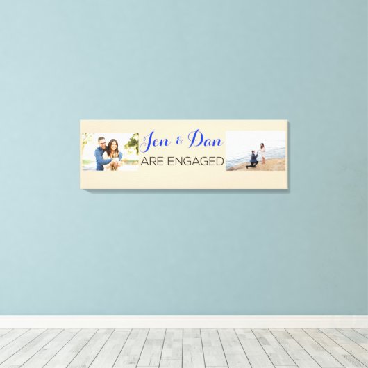 Cadeaus aangepast Verloving Canvas Afdruk (Insitu (Houten vloer))