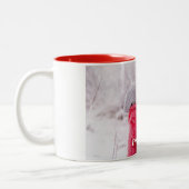 Cadeaus aangepaste foto-Mok | Witte tekst Tweekleurige Koffiemok (Links)