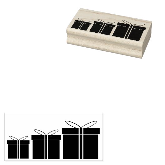 cadeaus art stamp rubberstempel (Gestempeld)