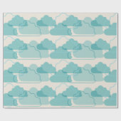 Cadeaus Baby shower wolken Cadeaupapier (Vlak)