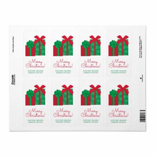 Cadeaus Bedrijf Kerst Gift Label (Full Sheet)