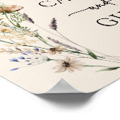 Cadeaus Boho Bloemige Baby Shower Poster (Hoek)