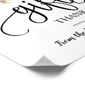 Cadeaus bord bruiloft receptie navy burgundy poster (Hoek)