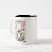 Cadeaus cadeaus die met Q beginnen Tweekleurige Koffiemok (Voorkant links)