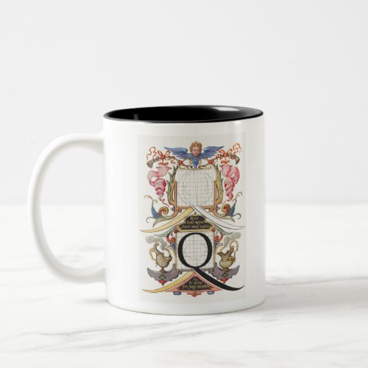 Cadeaus cadeaus die met Q beginnen Tweekleurige Koffiemok (Links)
