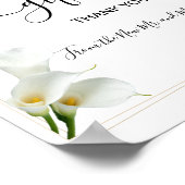 Cadeaus Douche Bruiloft Groen Calla Lily Sign Poster (Hoek)