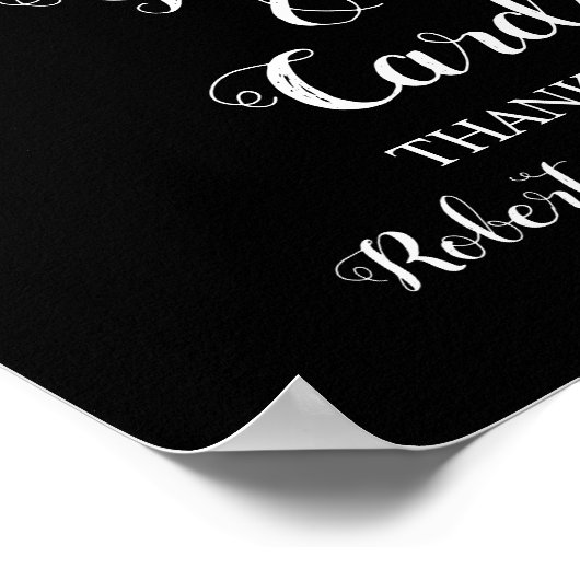 Cadeaus en Kaarten Bord | Bruiloft Bruidstaart Bor Poster (Hoek)