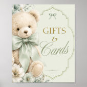 Cadeaus en kaarten bord Sage Green Teddy Poster (Voorkant)