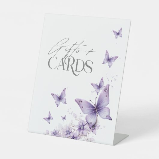 Cadeaus en Kaarten Vlinders Vrijgezellenfeest Reclamebord Met Voetstuk (Voorkant)