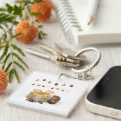 Cadeaus en kerstballen sleutelhanger (Voorkant Rechts)