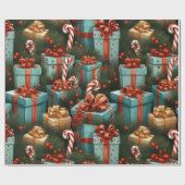 Cadeaus en snoepriet cadeaupapier (Vlak)