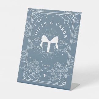 Cadeaus & Kaarten Blue Tarot Baby shower Reclamebord Met Voetstuk