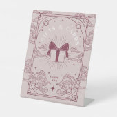 Cadeaus & Kaarten Roze Tarot Baby shower Reclamebord Met Voetstuk (Voorkant)