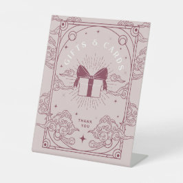Cadeaus & Kaarten Roze Tarot Baby shower Reclamebord Met Voetstuk