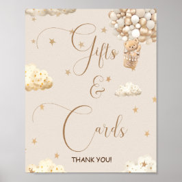 Cadeaus & Kaarten Teddybeer Neutraal Baby Shower B Poster