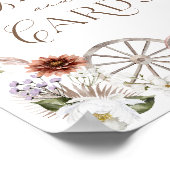 Cadeaus & Kaarten Wild Western Floral Baby shower Poster (Hoek)