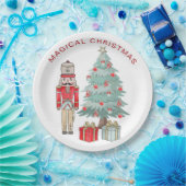 Cadeaus, kerstboom en Bord van voedingsstoffen (Feest)