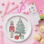 Cadeaus, kerstboom en Bord van voedingsstoffen (Feest)