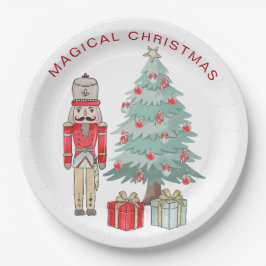 Cadeaus, kerstboom en Bord van voedingsstoffen