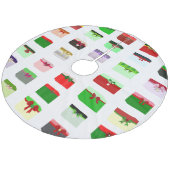 Cadeaus kerstboomrokken fleece kerstboom rok (Gekanteld)