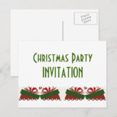 Cadeaus kerstfeest uitnodiging briefkaart (Voorkant / Achterkant)