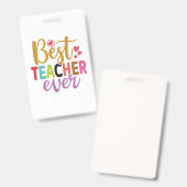 Cadeaus Leraar | Beste Leraar Ooit Badge (Voor- en achterkant)