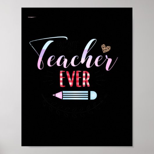 Cadeaus leraar | Beste leraar ooit Poster (Voorkant)