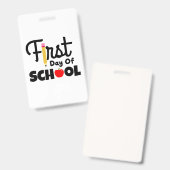 Cadeaus Leraar | Eerste Dag Van School Badge (Voor- en achterkant)