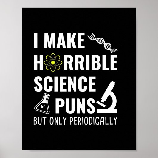 Cadeaus Leraar | Scheikunde Ik Maak Horrible Poster (Voorkant)