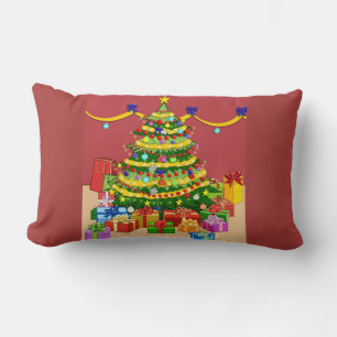 Cadeaus met kerstbomen Omkeerbaar Kussen