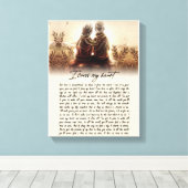 Cadeaus met paar | Voor mijn zielgenoot kruis ik m Canvas Afdruk (Insitu (Houten vloer))