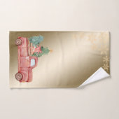 Cadeaus met rode eenpekelboom, sneeuwvlokken, kers bad handdoek (Handdoek)