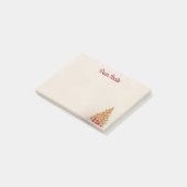Cadeaus met winterkerstgouden stoom post-it® notes (Schuin)